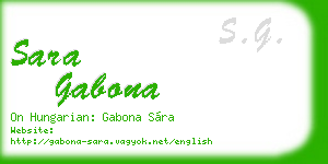 sara gabona business card